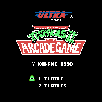 Teenage Mutant Ninja Turtles II - The Arcade Game Title Screen